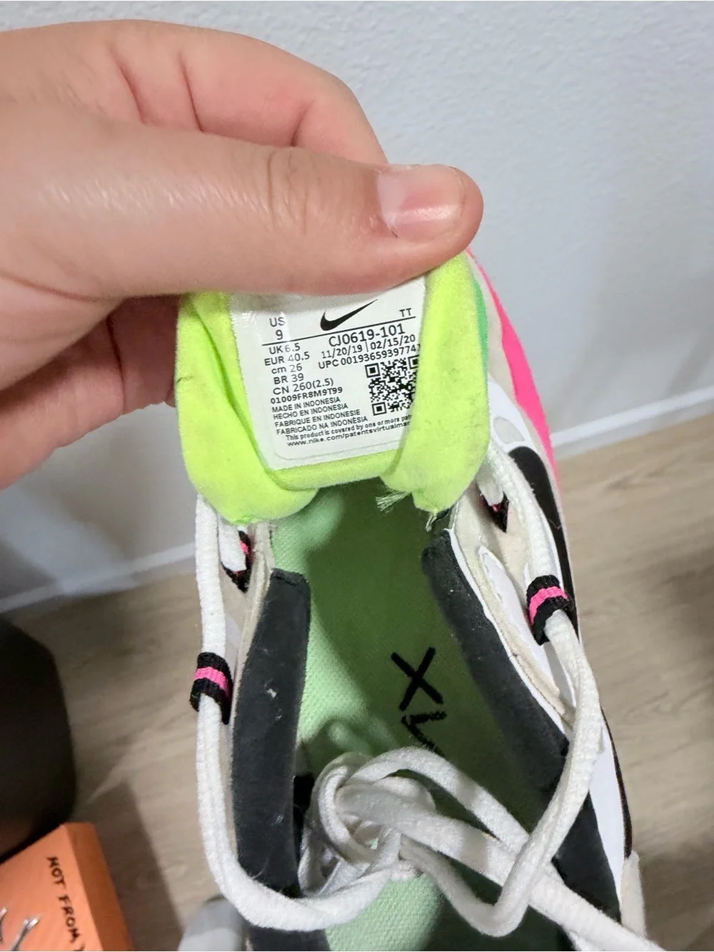 Nike Women's Pink, Neon Green & Black Air Max 270 React Sneakers